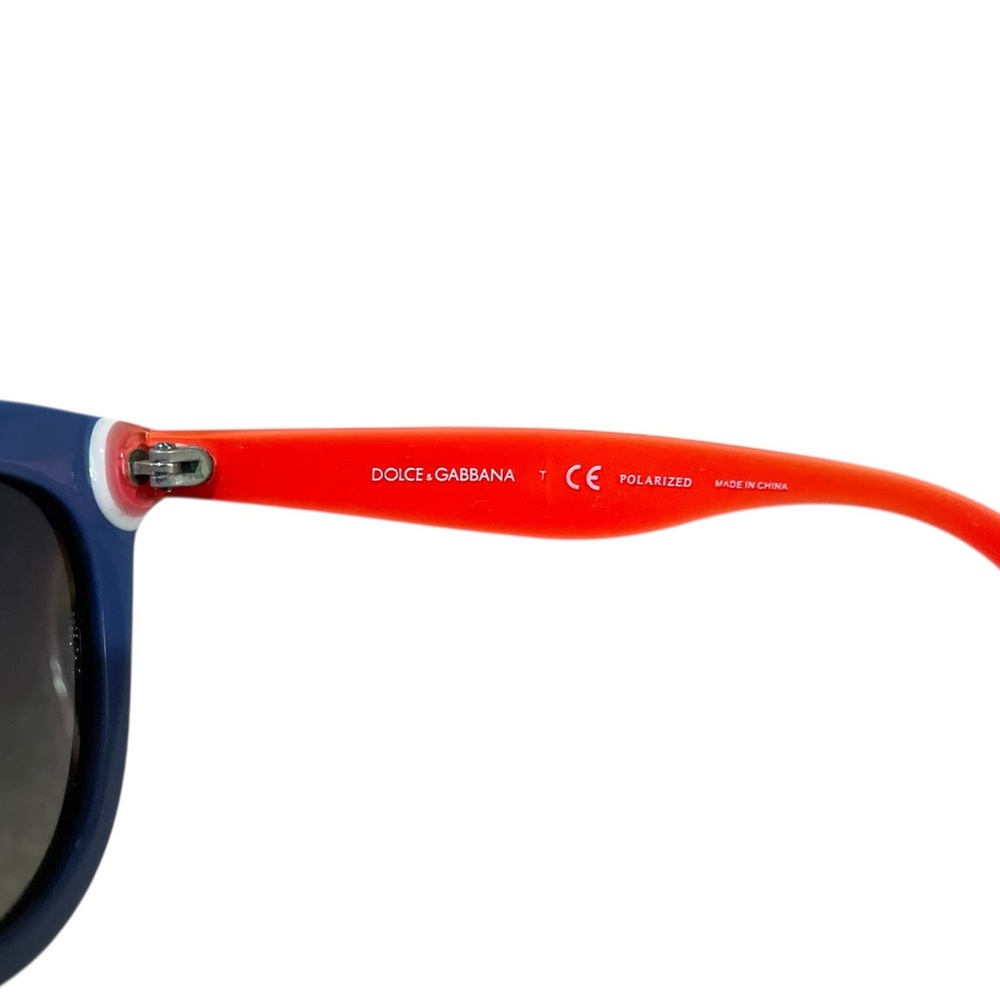 Dolce & Gabbana Black Sunglasses with Red Temple Accents - Picture 4 of 5